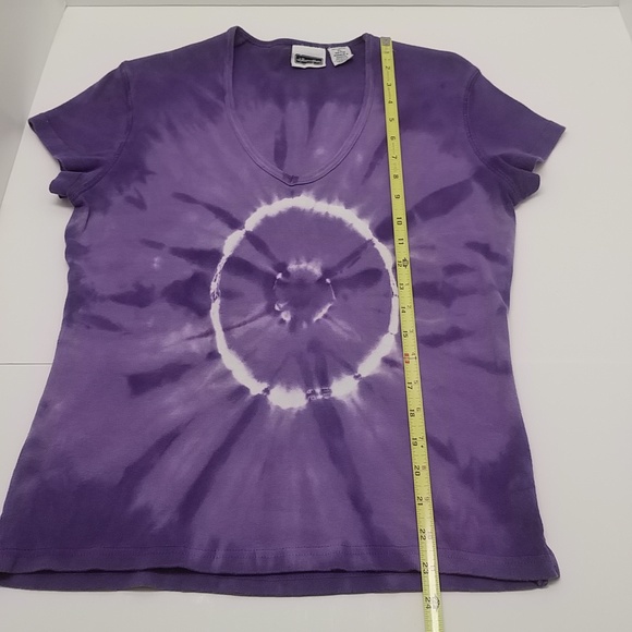 Xhilaration women's junior short sleeve top XL purple tie dye graphic print - Picture 9 of 12